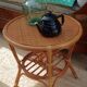 Table appoint ronde en rotin