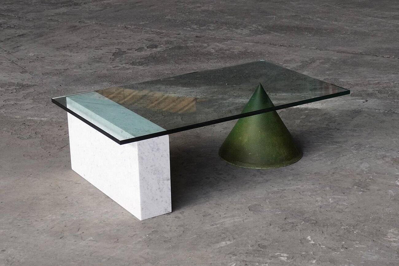 Vintage Kono Coffee Table by Massimo and Lella Vignelli for Casigliani, Italy, 1980s