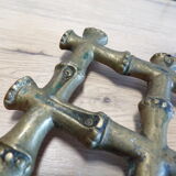 Brass bamboo imitation flat bottom