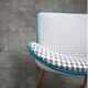 Chaise vintage pied de poule gris