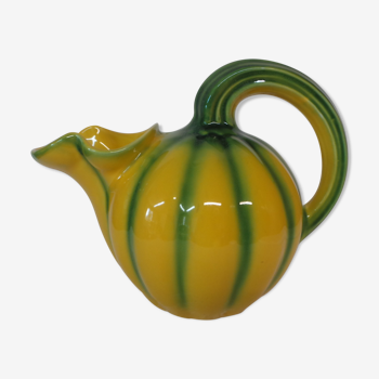Green and yellow vintage pitcher