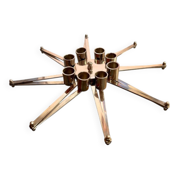 Chrome candlestick with 8 articulated branches, 1970s