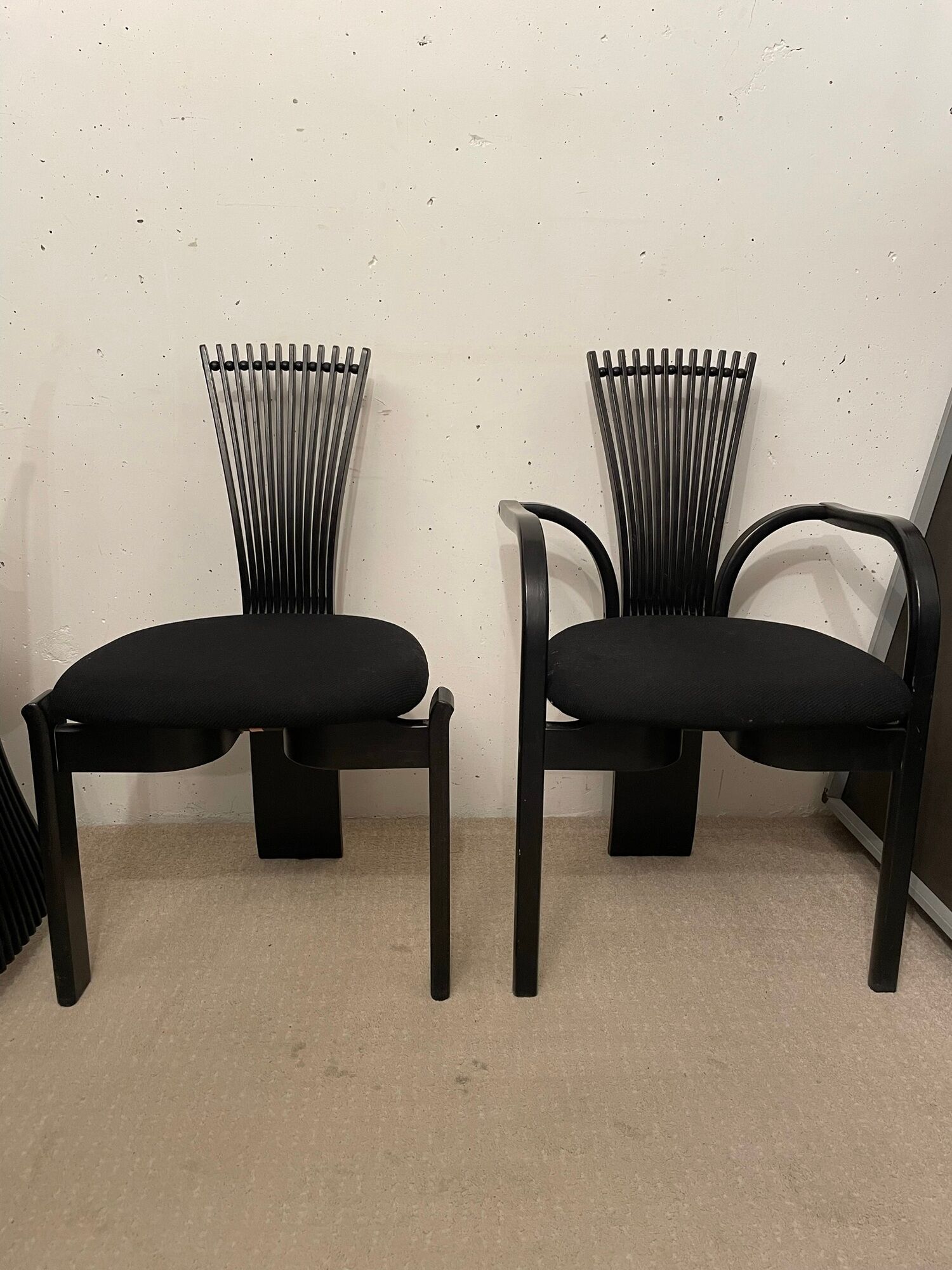 Set of 2 armchairs and 2 chairs "Totem", Torstein Nilsen, Westnofa 1980