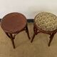 Paire de tabourets bas en bois courbé style "Thonet" vintage