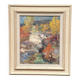 Original Swedish Oil On Panel – “Waterfall” By Hundt