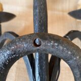 Wrought iron wall light with 2 lights