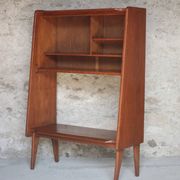 Vintage wooden furniture, Roger Landault shelf for ABC, 1950s.
