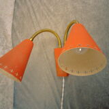 Midcentury double wallamp by Erik Wärnå for EWÅ, Värnamo, Sweden. 1950's.