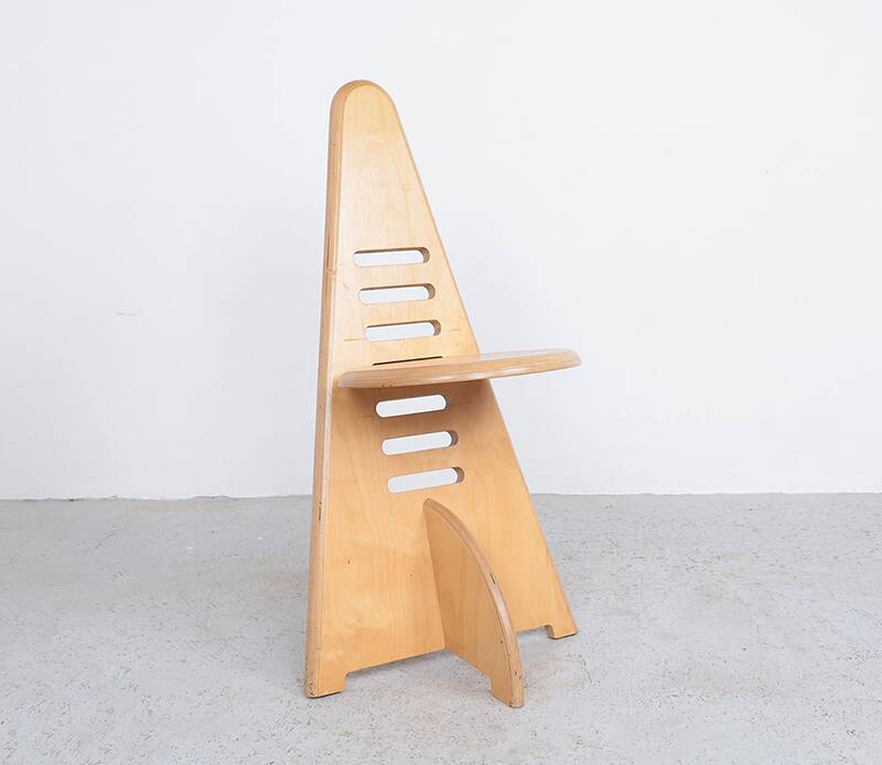 Lundi-sit adjustable wooden chairs, Lundia 1980s