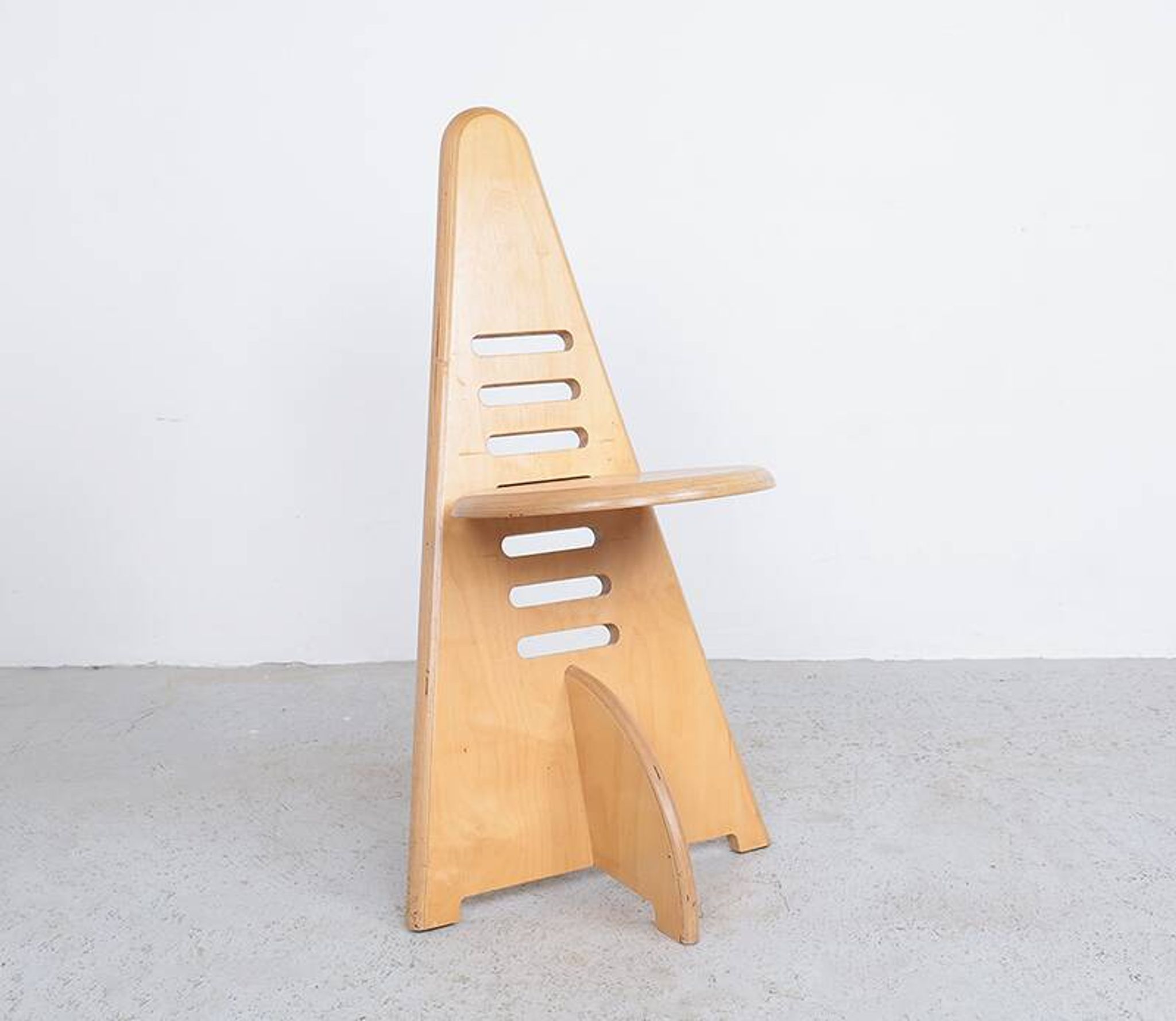 Chaises en bois ajustables Lundi-sit, Lundia années 1980.