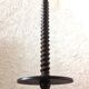 Wooden floor lamp turned in the spirit of Charles Dudouyt / art deco style