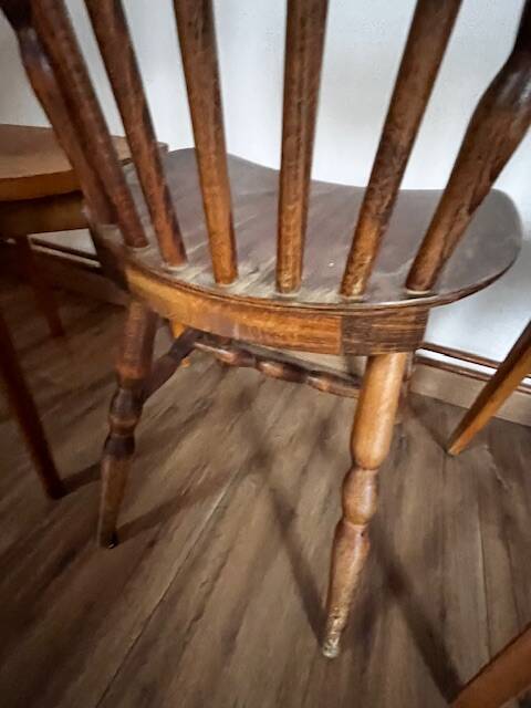 Set of 4 mismatched chairs