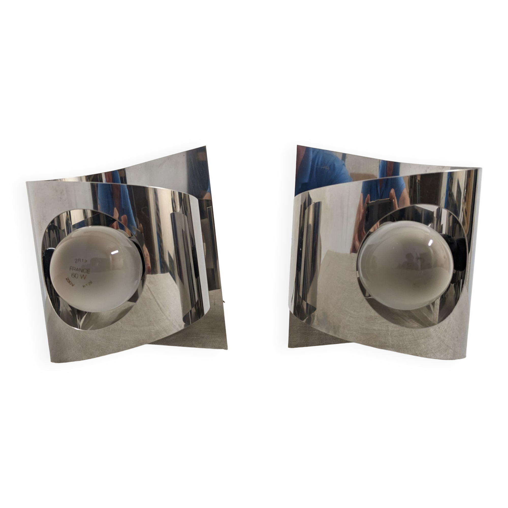 Pair of Space Age wall lamps from the 60s/70s