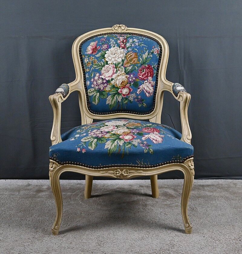 Fauteuil cabriolet, style Louis XV – fin XIXe