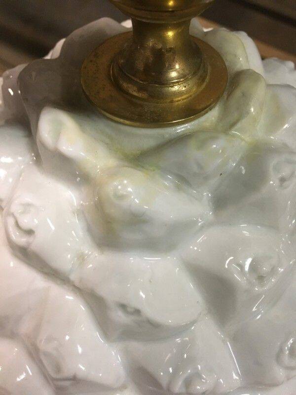 Designer pineapple lamp in porcelain