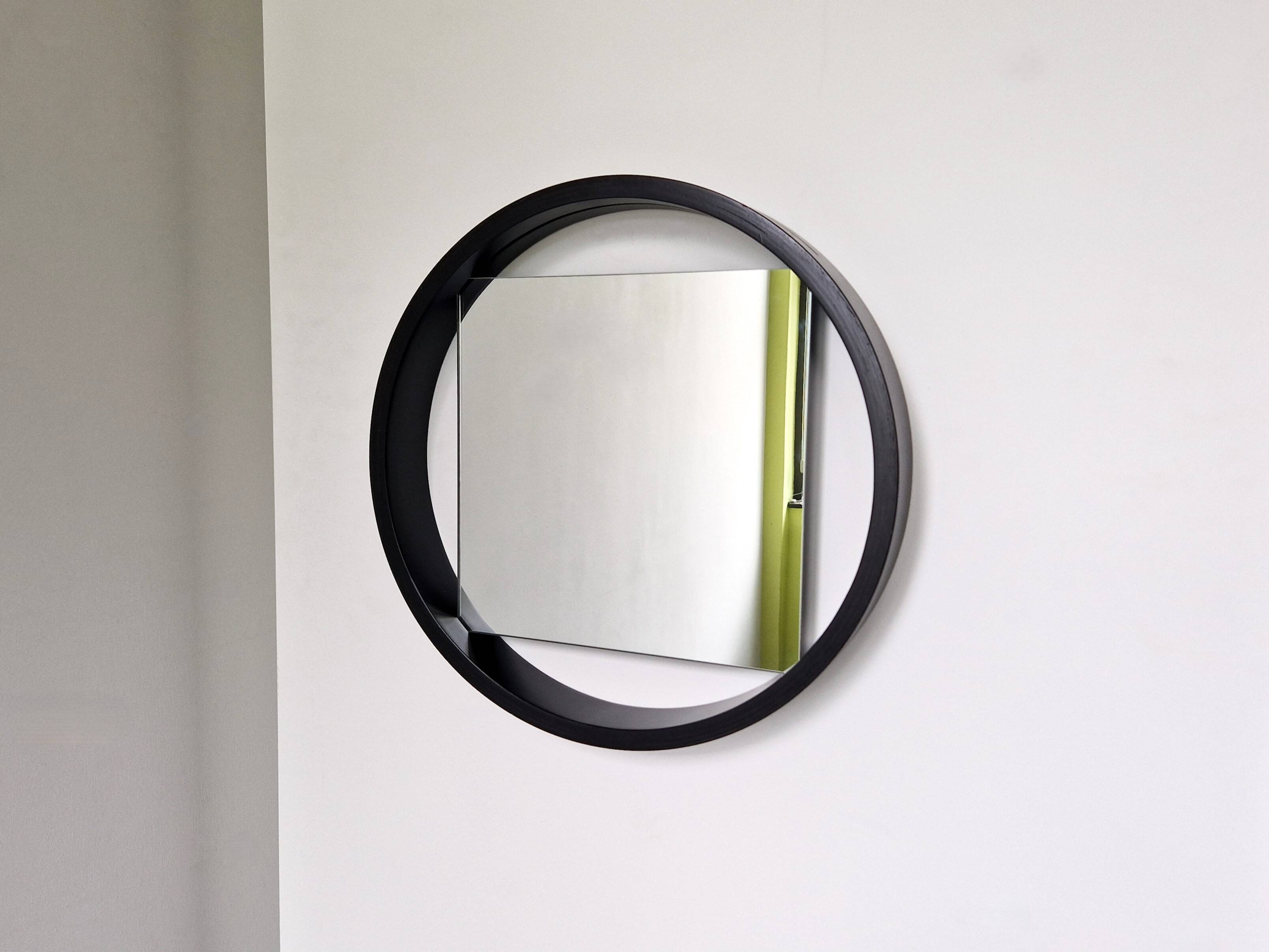 Miroir "DZ84" marron foncé par Benno Premsela pour 't Spectrum, Pays-Bas 1950