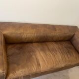 Scruffy 3-seater leather sofa, the Red Cedar