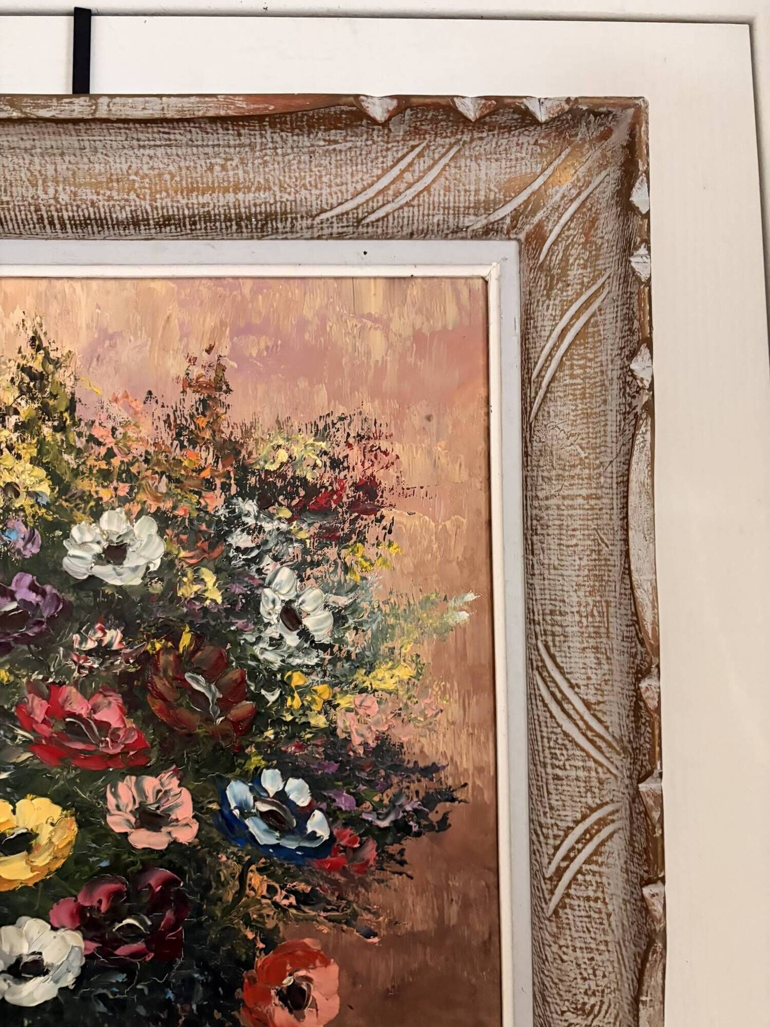 Oil Painting Canvas Bouquet Flowers Still Life Signed Robert Mogis