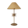 Hammered gilded bronze sun lamp from the 80s