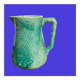 Decorative water decanter in painted ceramic