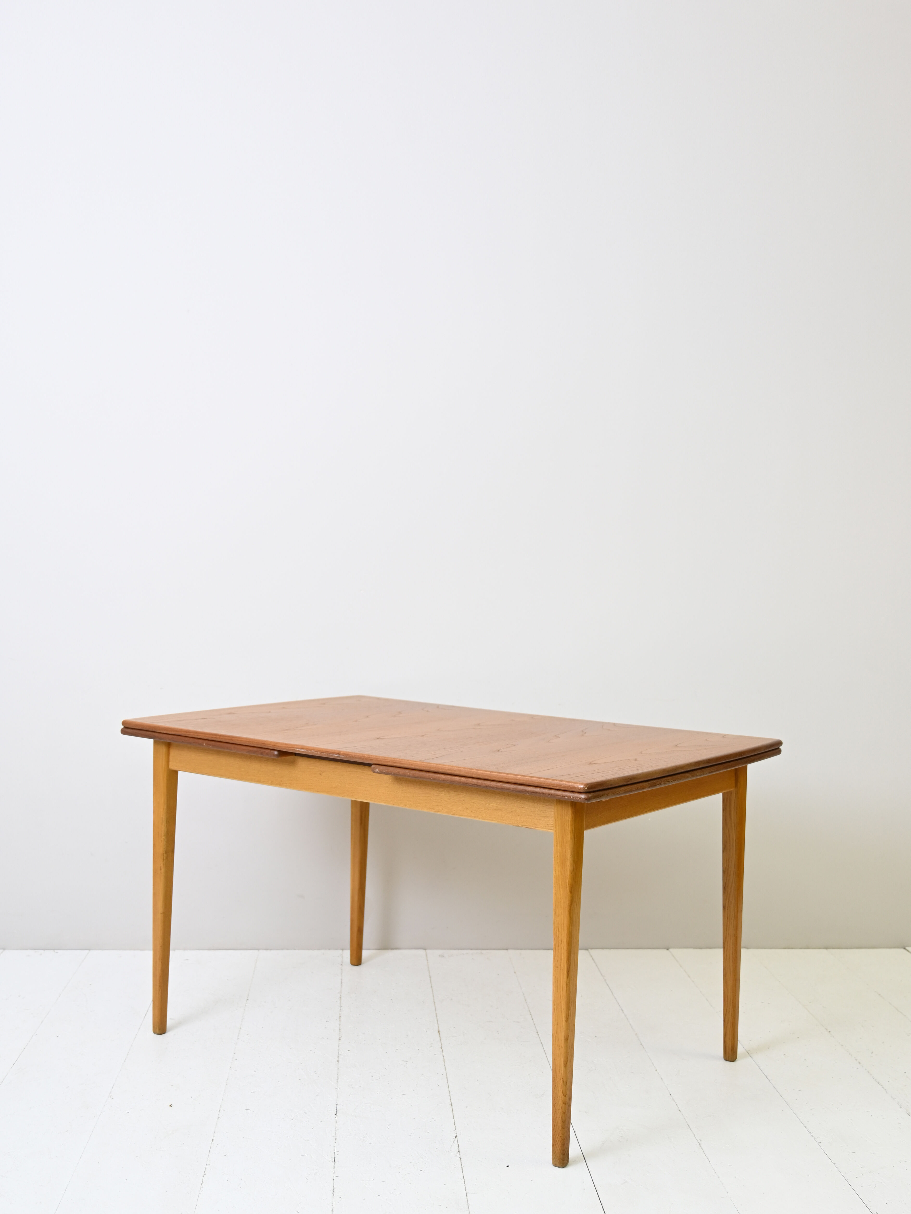 1960s Scandinavian rectangular extendable teak table