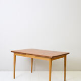 1960s Scandinavian rectangular extendable teak table