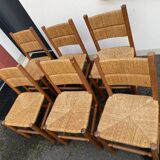 Suite of 6 mulched chairs 70s-80s