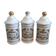 3 pots a pharmacy 19th in limoges porcelain claude caspenet