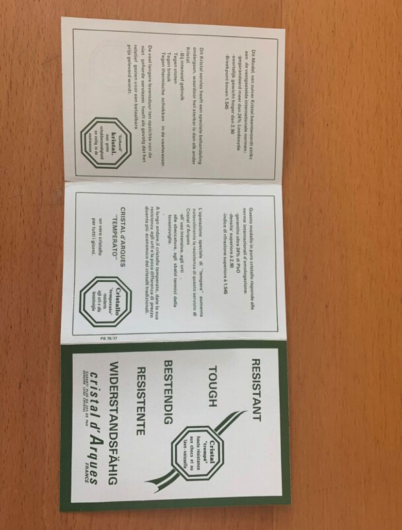 Set of 12 water glasses christel d'arques 14 cm