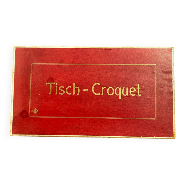 Jeu de croquet de table en bois ancien