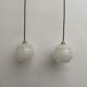 Lot 2 round clichy glass hanging lamps