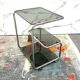Food Trolley with Triple Shelf in Steel, 1970