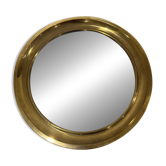 Golden round mirror