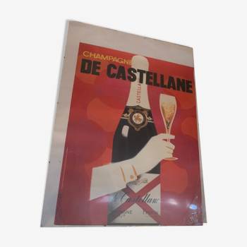 Affiche publicitaire champagne de Castellane