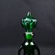 Vintage 70s green Empoli glass genie carafe bottle