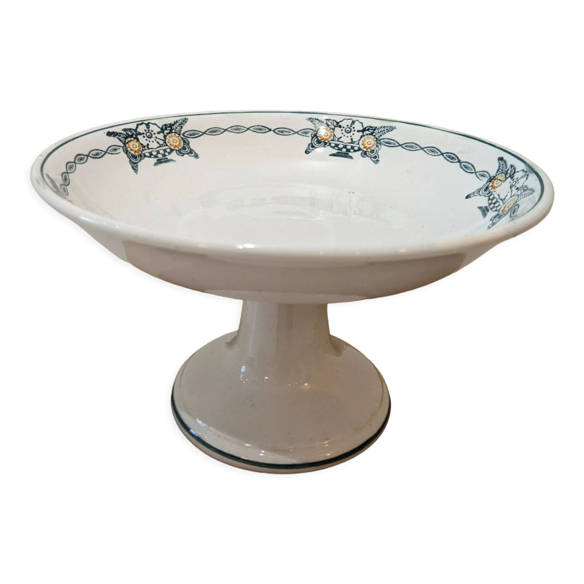 Compotier presentoire fruit cup biscuits iron earth Badonviller