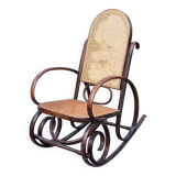 Rocking chair caned bentwood 1970 rattan rocking chair