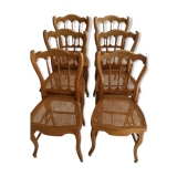 6 chairs in natural canning