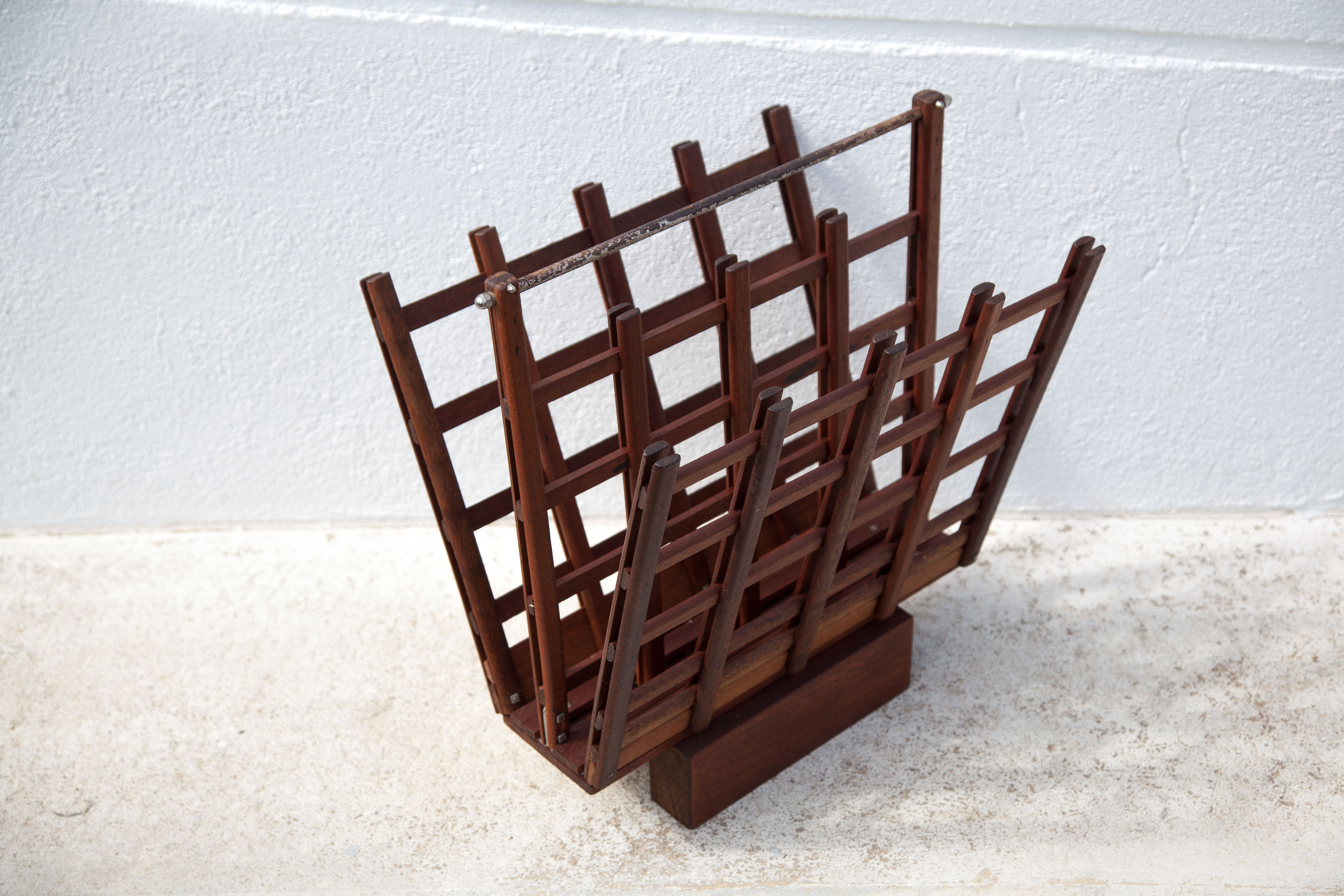 Vintage wood magazine holders