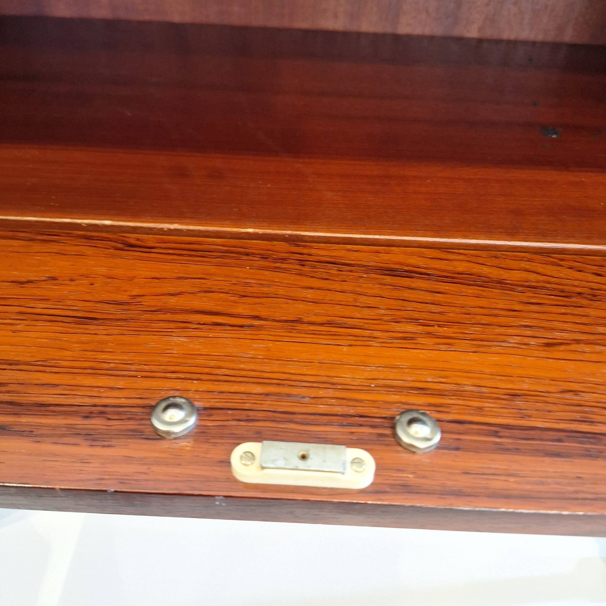 Vintage rosewood bedside table.