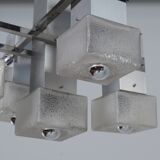 Italian cube pendant by Gaetano Sciolari, 1970s