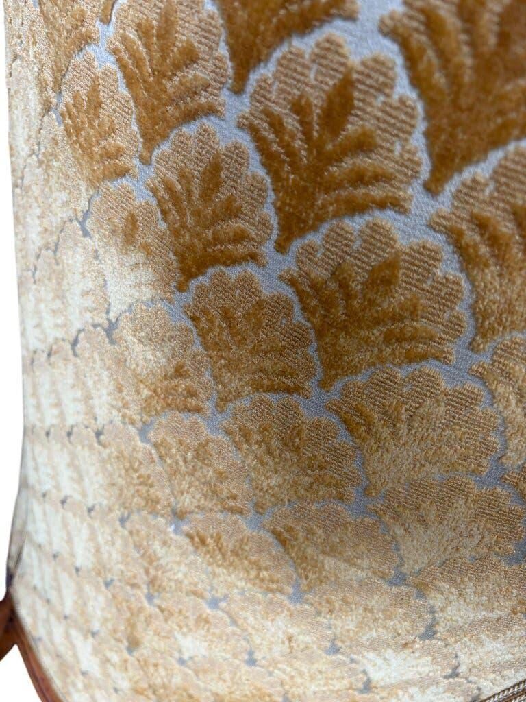Fauteuil baroque vintage jaune doré / une place / canapé