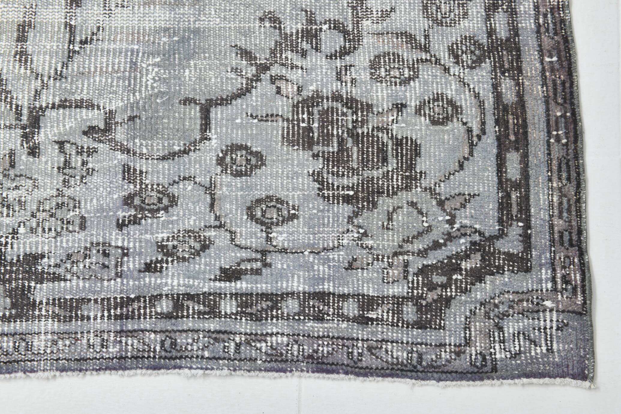 5x9 Vintage Soft Pastel Gray Oriental Pattern Turkish Rug, 160x271Cm