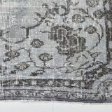 5x9 Vintage Soft Pastel Gray Oriental Pattern Turkish Rug, 160x271Cm