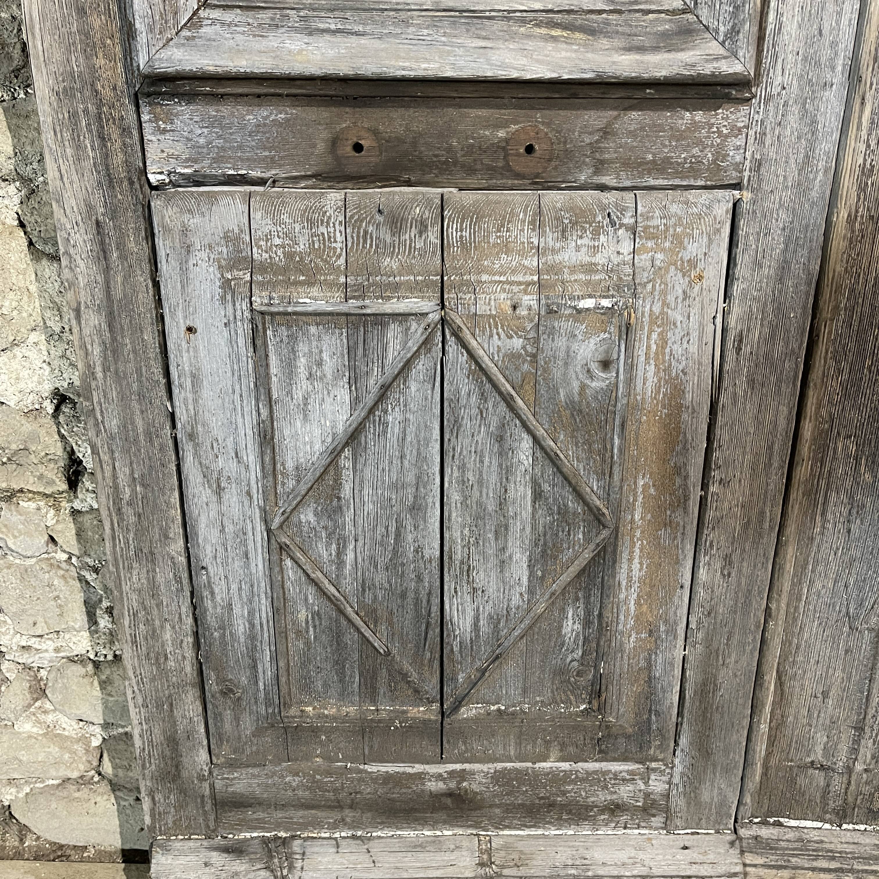 Double old oak door
