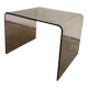 Vintage curved smoked plexiglass side table/end table