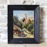 Oil on panel by A. Poulain - Cagnes sur Mer