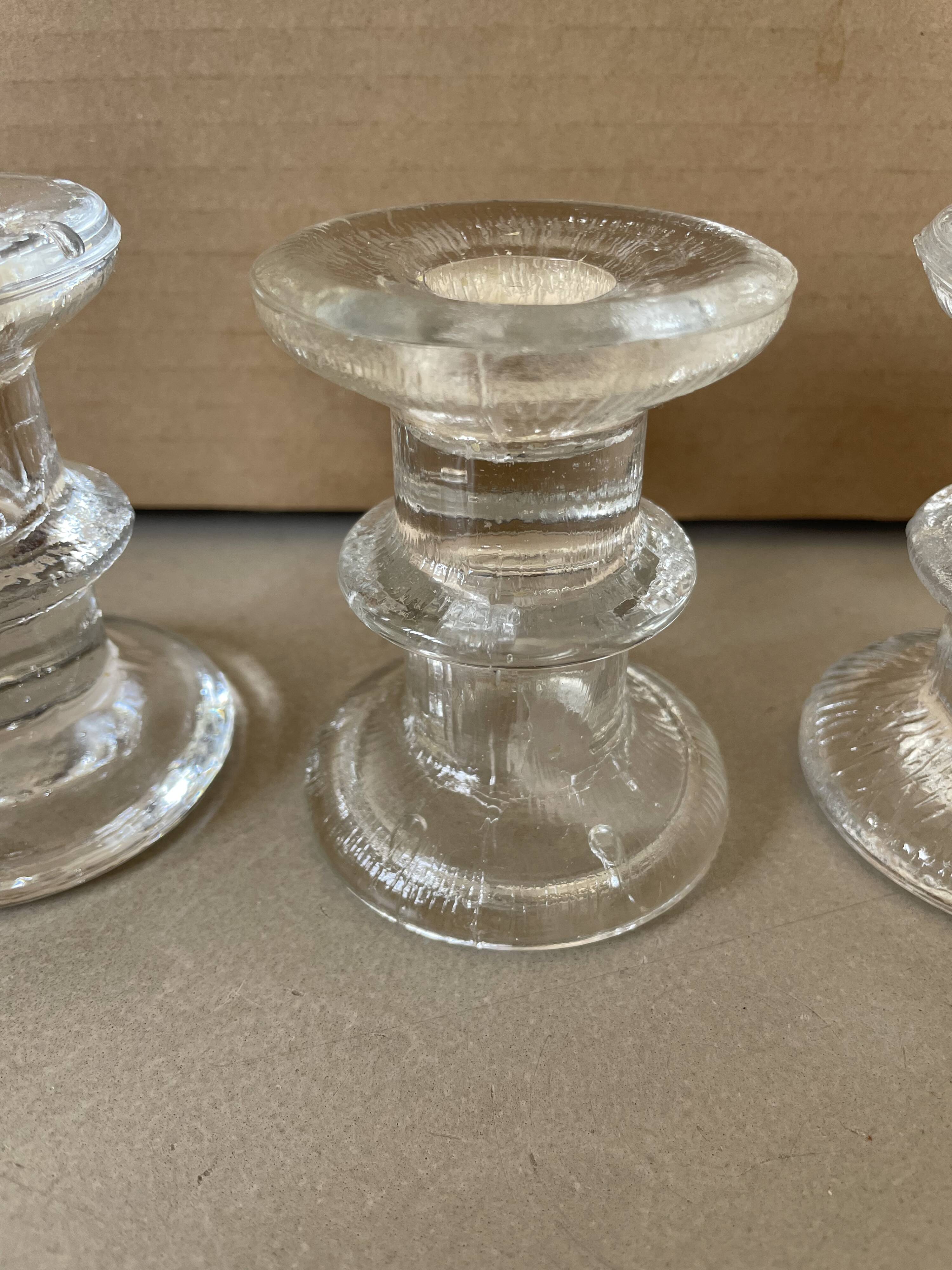Set of 3 Littala candlesticks / Timo Sarpaneva / 1966