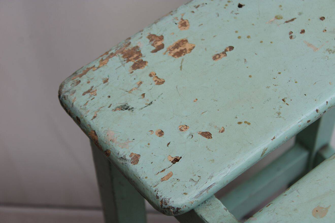 Wooden workshop stool