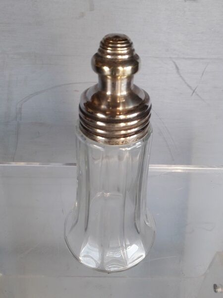 Sugar-washer - The perfect - glass and silver metal 1950